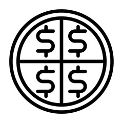 Equity Shares Vector Line Icon Design