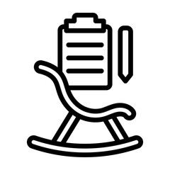 Retirement Planning Vector Line Icon Design