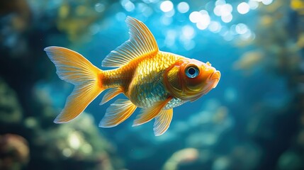 Obraz premium Golden fish in an aquarium
