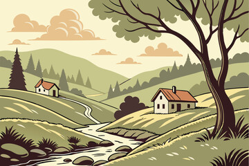 115 festival,outdoor market,vibrant colors,string lights,colorful storefronts,lush greenery,detailed illustration,fantasy art style,whimsical,cinematic