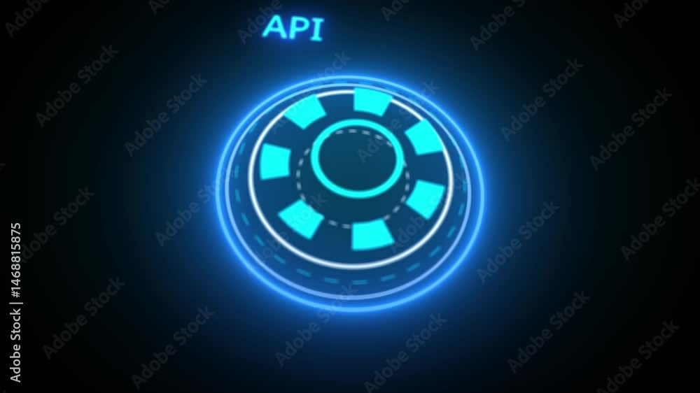 Poster api standard certification standardization quality control concept on screen.