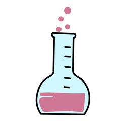 Laboratory glassware illustration