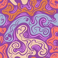 Background Psychedelic Swirls A Groovy Abstract Composition in Vibrant Colors