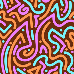 Background Abstract Colorful Lines and Swirls