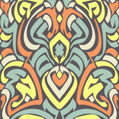 Background Colorful Symmetrical Ornamental Abstract Illustration
