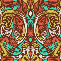 Background Art Nouveau Inspired Floral Composition