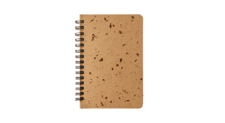Png of A stylish spiral-bound notebook with a textured cover, perfect for creative notes and sketches.