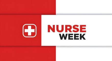 Nurse Week Graphic with Medical Symbol