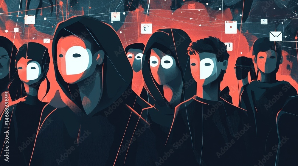 Poster internet users with proxy server using big data. anonymity on internet and data protection, online p