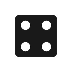 Dice face four filled icon vector template