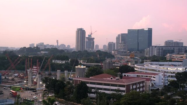 Dusk hour at Jurong East Central, Singapore.