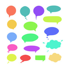Colorful speech bubbles