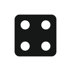 Dice face four filled icon vector template