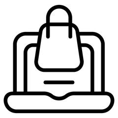 Online shop Line Icon