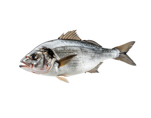Fototapeta premium Fresh tilapia can be seen floating in the air, PNG