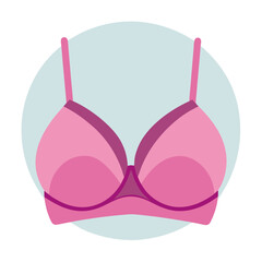 a pink bra or women's underwear top no background vector file.