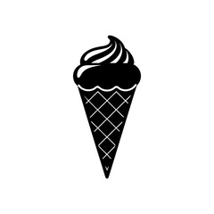 ice cream cone vector on white background  .svg