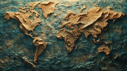 An artistic vintage map painting depicting an old world geographical region © Johannes