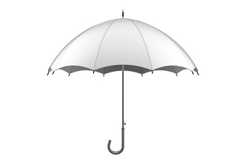 PLAIN WHITE BRIGHT ROAR pale Durable Wind-Resistant Umbrella with a Sleek, Contemporary Design, Open Blunt Showing its Taut Canopy J-Shaped Handle, for Urban Use, Weather Protection on a PNG