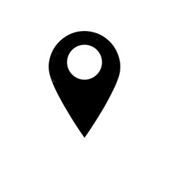 map pin silhouette on white background  .svg