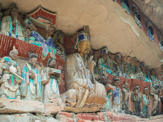 Buddha statues at Dazu Rock Carvings in Chongqing