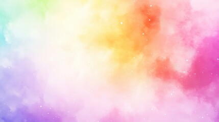 Rainbow lgbtq pride month background in watercolor style.