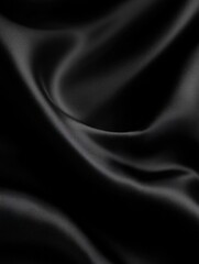 Fototapeta premium A black and white photo of a black fabric with folds