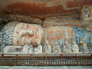 Buddha statues at Dazu Rock Carvings in Chongqing