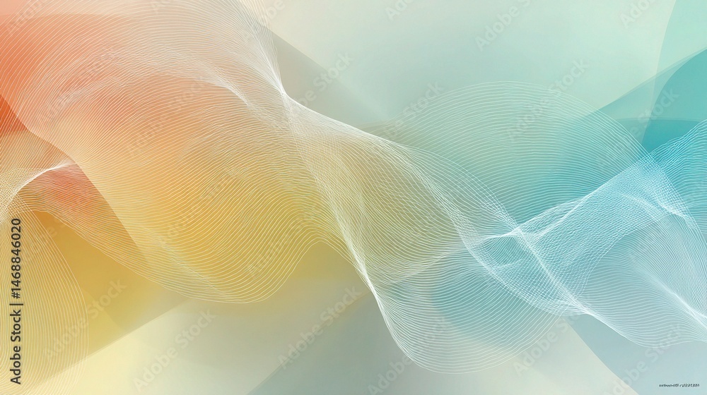 Aufkleber soft abstract pattern of lines and colors blending in warm tones