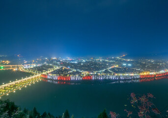 Night view of Langzhong Ancient City, Sichuan