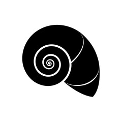 spiral shell icon on white background  .svg