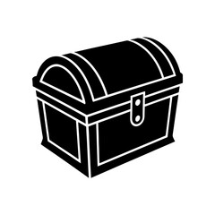treasure chest vector on white background  .svg