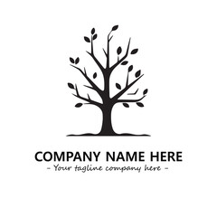 Obraz premium Tree Silhouette Logo Company Design Illustration Vector Graphic Image