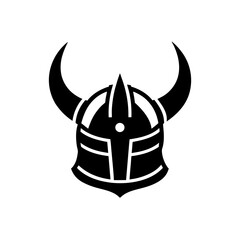viking helmet icon on white background   .svg