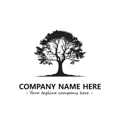 Obraz premium Tree Silhouette Logo Company Design Illustration Vector Graphic Image