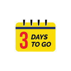 3 days to go vector design
