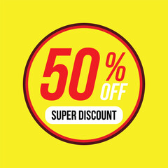 50% discount flat premium design

