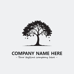 Tree Silhouette Logo Company Design Illustration Vector Graphic Image