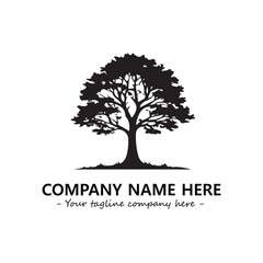Obraz premium Tree Silhouette Logo Company Design Illustration Vector Graphic Image