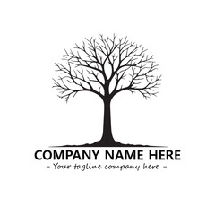 Obraz premium Tree Silhouette Logo Company Design Illustration Vector Graphic Image