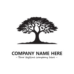 Obraz premium Tree Silhouette Logo Company Design Illustration Vector Graphic Image