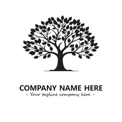 Obraz premium Tree Silhouette Logo Company Design Illustration Vector Graphic Image