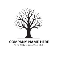Obraz premium Tree Silhouette Logo Company Design Illustration Vector Graphic Image
