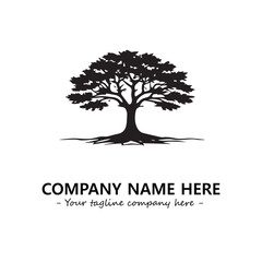 Obraz premium Tree Silhouette Logo Company Design Illustration Vector Graphic Image