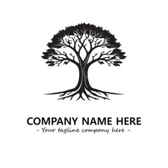 Obraz premium Tree Silhouette Logo Company Design Illustration Vector Graphic Image