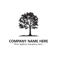 Obraz premium Tree Silhouette Logo Company Design Illustration Vector Graphic Image