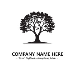 Obraz premium Tree Silhouette Logo Company Design Illustration Vector Graphic Image