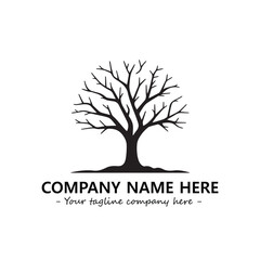 Obraz premium Tree Silhouette Logo Company Design Illustration Vector Graphic Image