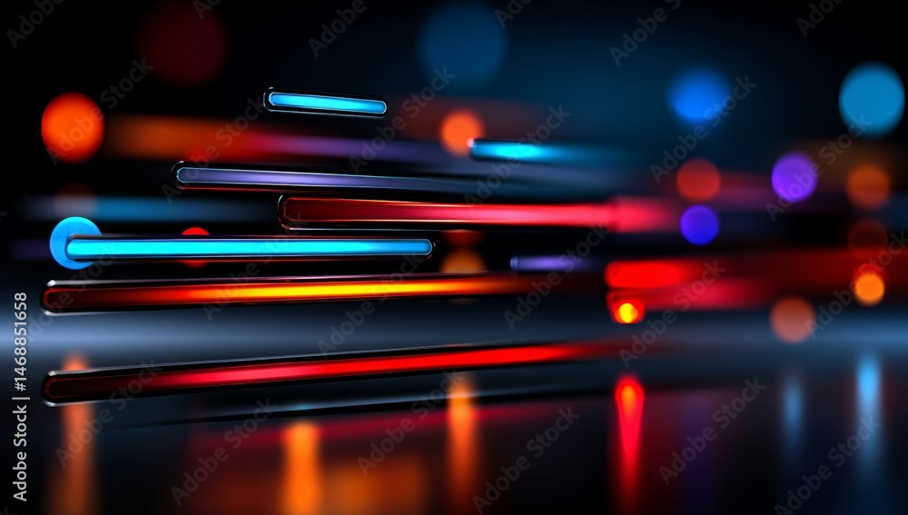 Aufkleber abstract digital background with code and neon lights