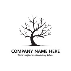 Tree Silhouette Logo Company Design Illustration Vector Graphic Image